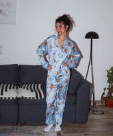 Teddy Satin Pyjama Set Blue